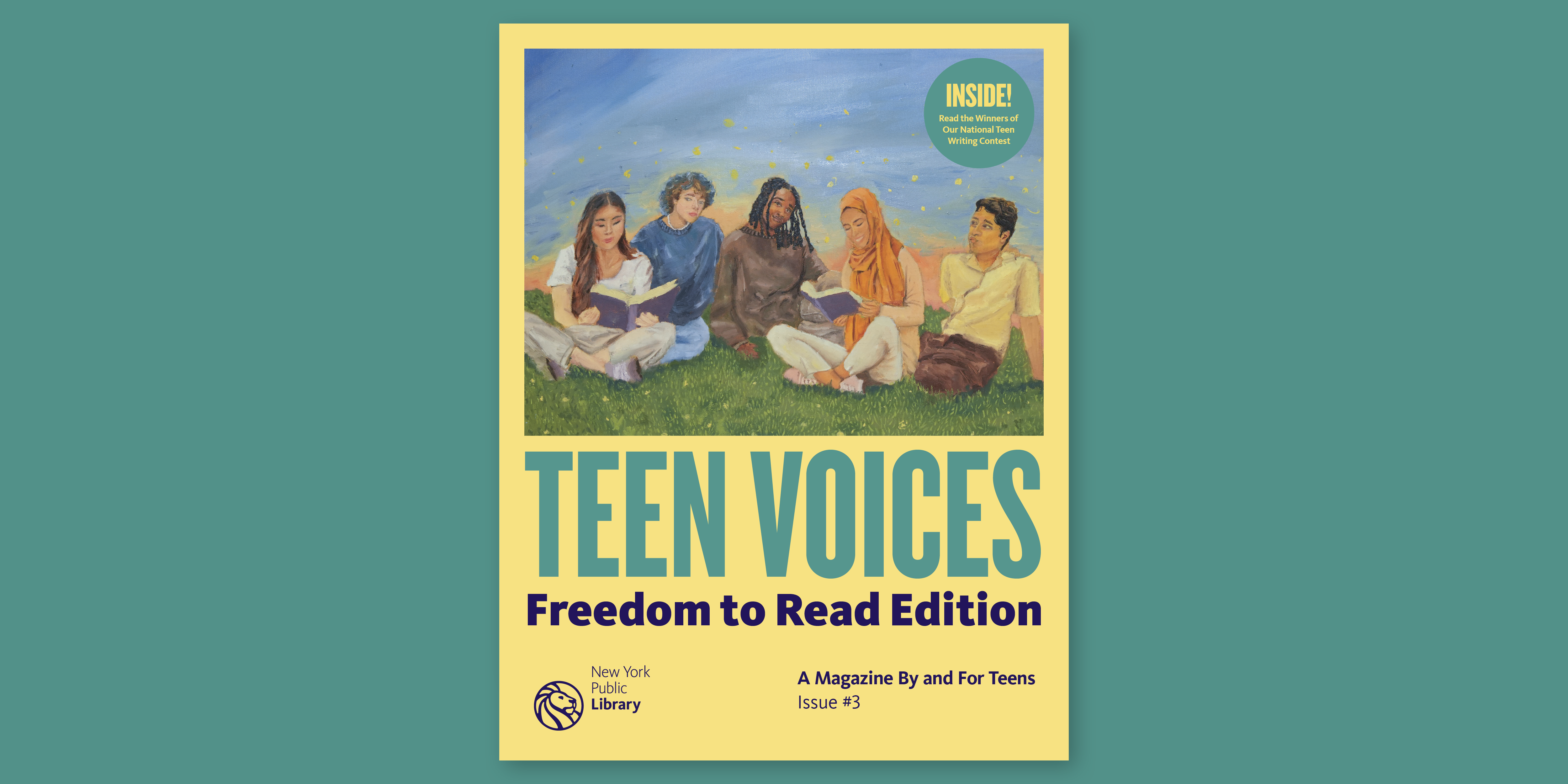 Magazine cover: Teen Voices, Freedom to Read Issue. A magazine by and for teens