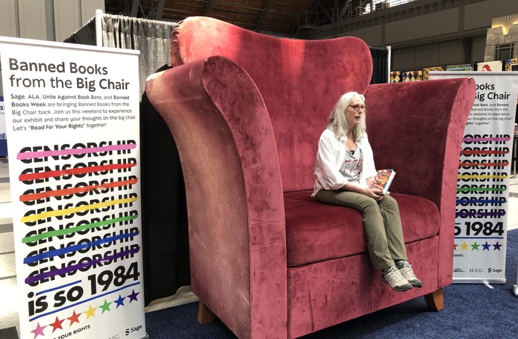 Bestselling, award winning, and banned author Laurie Halse Anderson reads from her new novel Rebellion 1776 in the Big Chair in Philadelphia.