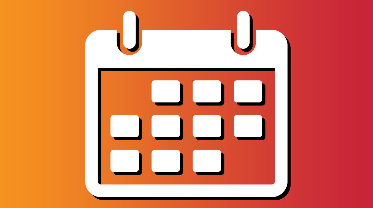 Graphic showing a calendar icon